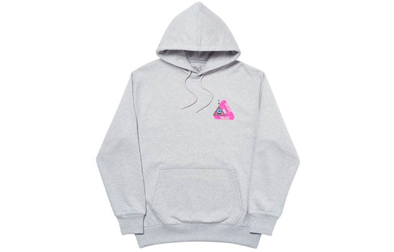 PALACE PALACE Cartoon Printing hooded Logo Pullover Unisex Gray P18HD055 outlook
