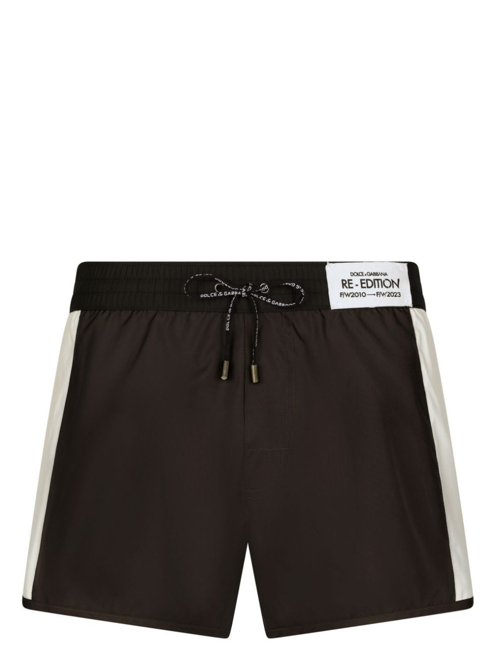 logo-patch swim shorts - 1