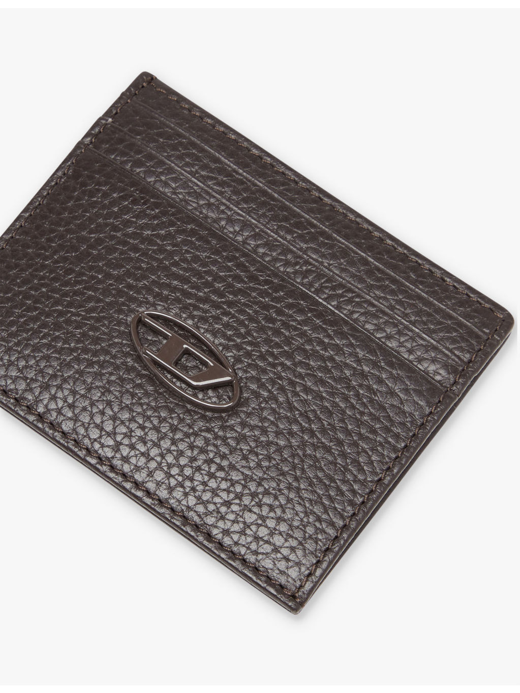Logo-badge leather cardholder - 2