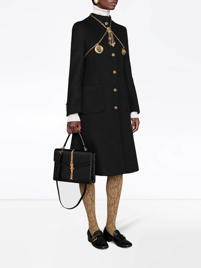 GUCCI horsebit detail coat outlook