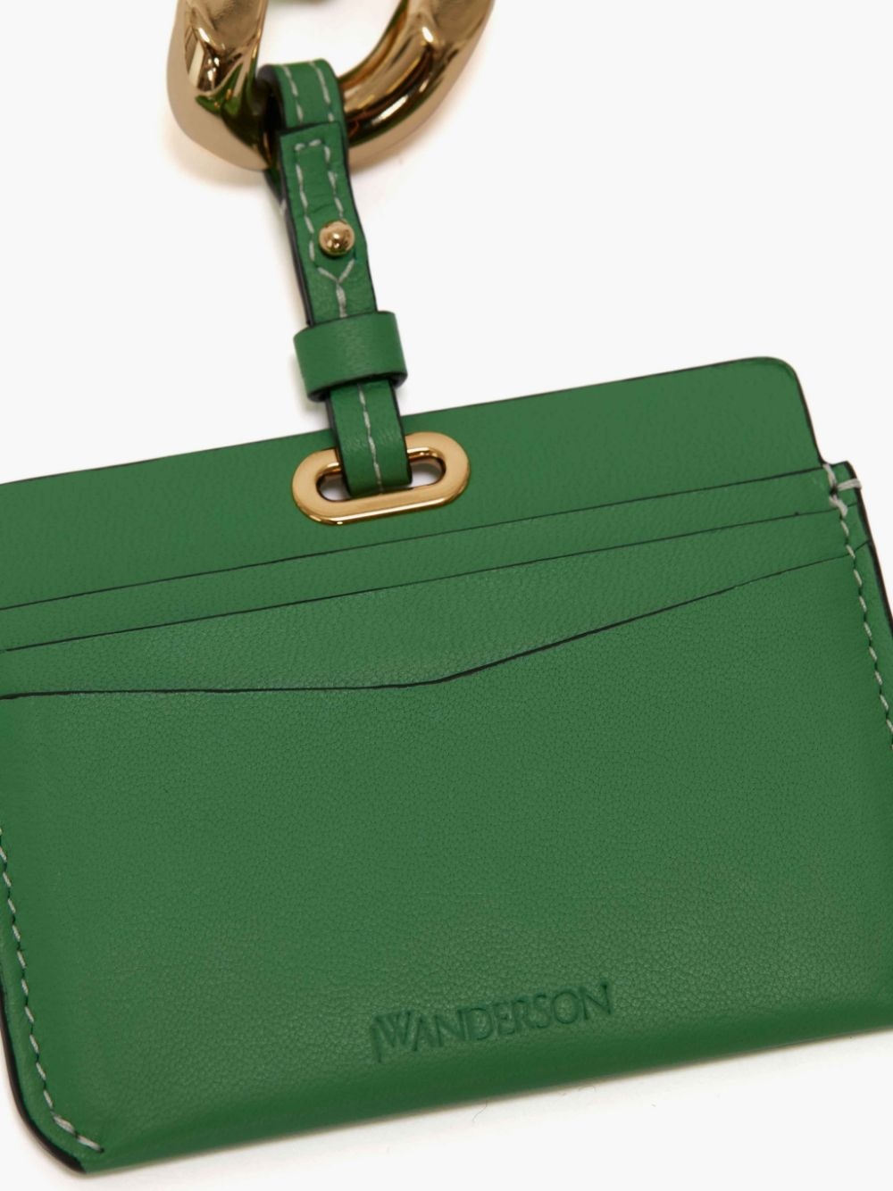 LEATHER CARDHOLDER WITH CHAIN LINK STRAP - 5