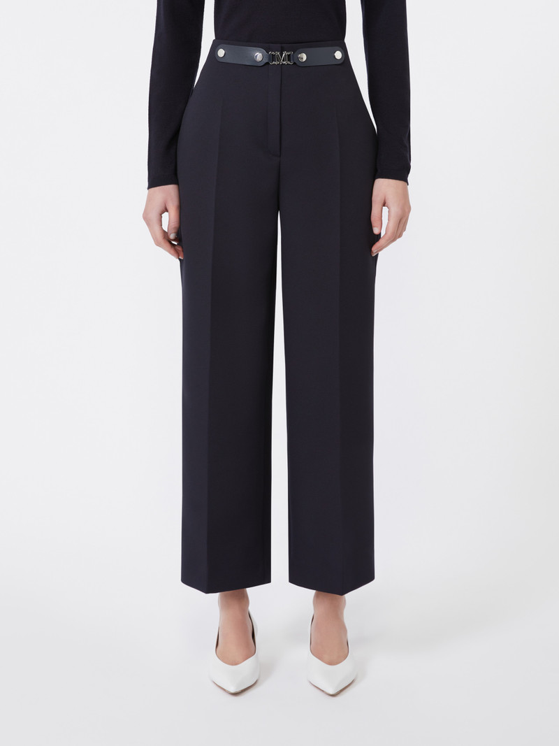 NOVELLA Washed fabric cropped trousers 3