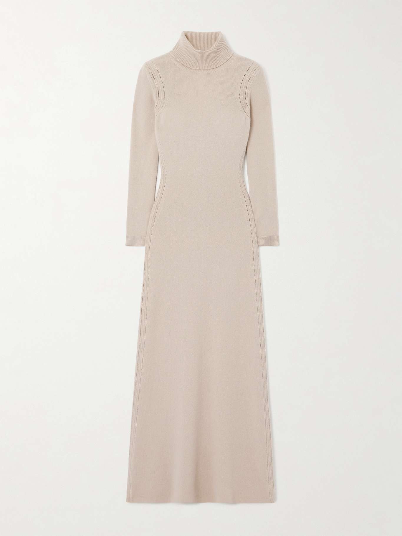 Open-back cashmere turtleneck maxi dress - 1