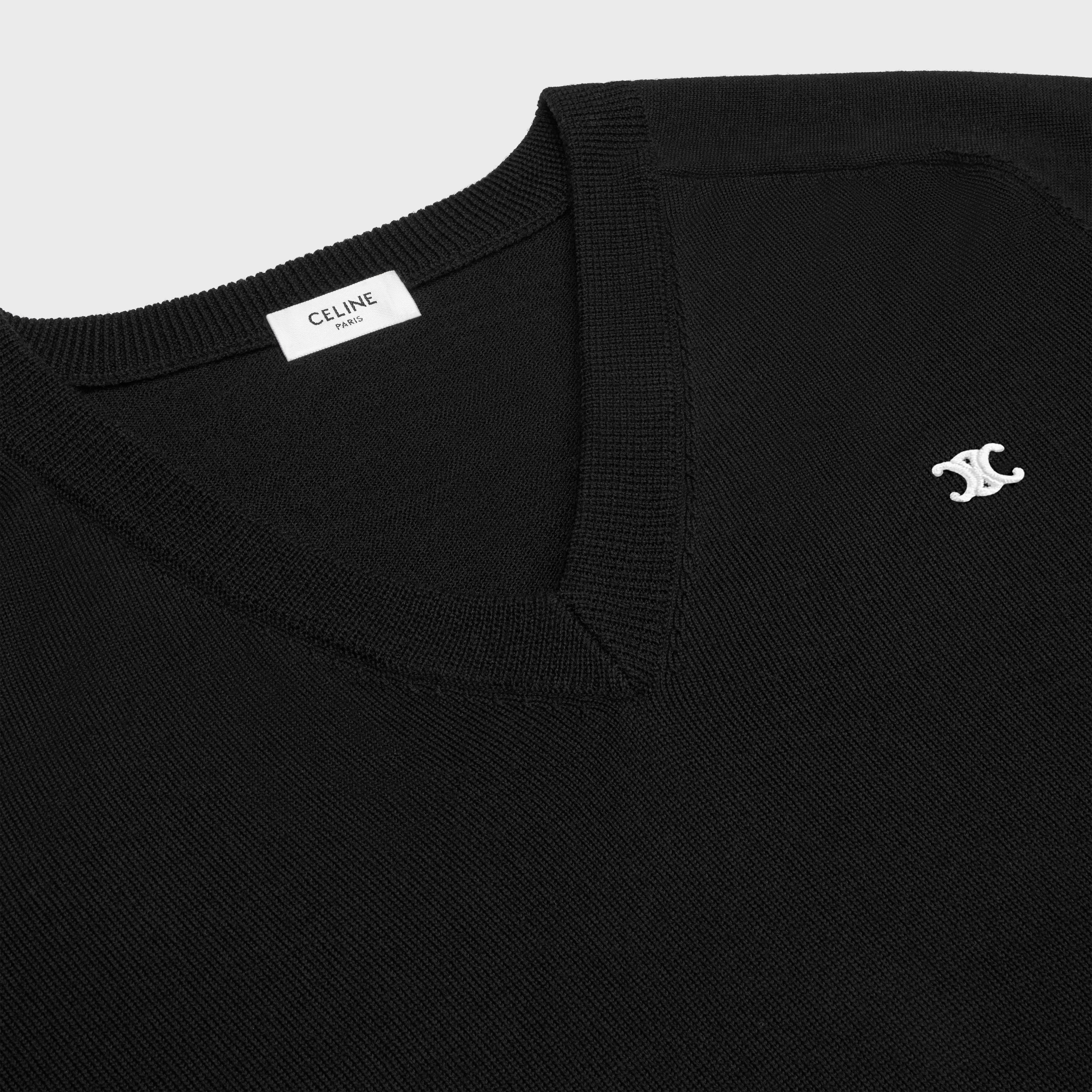 triomphe V-neck sweater in wool - 3