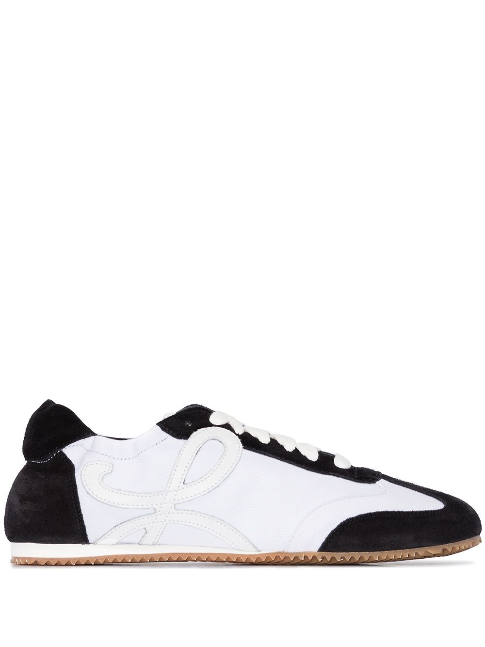 Monogram two-tone leather sneakers - 1