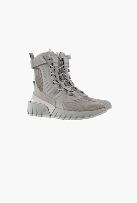 Gray mesh and suede B-Army sneakers - 2