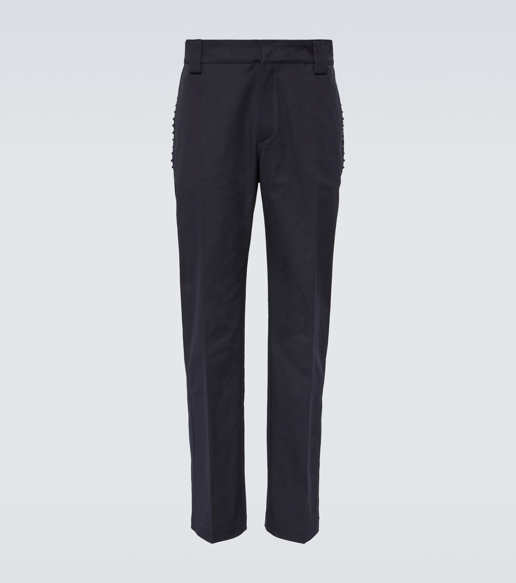 Rockstud canvas straight pants - 1