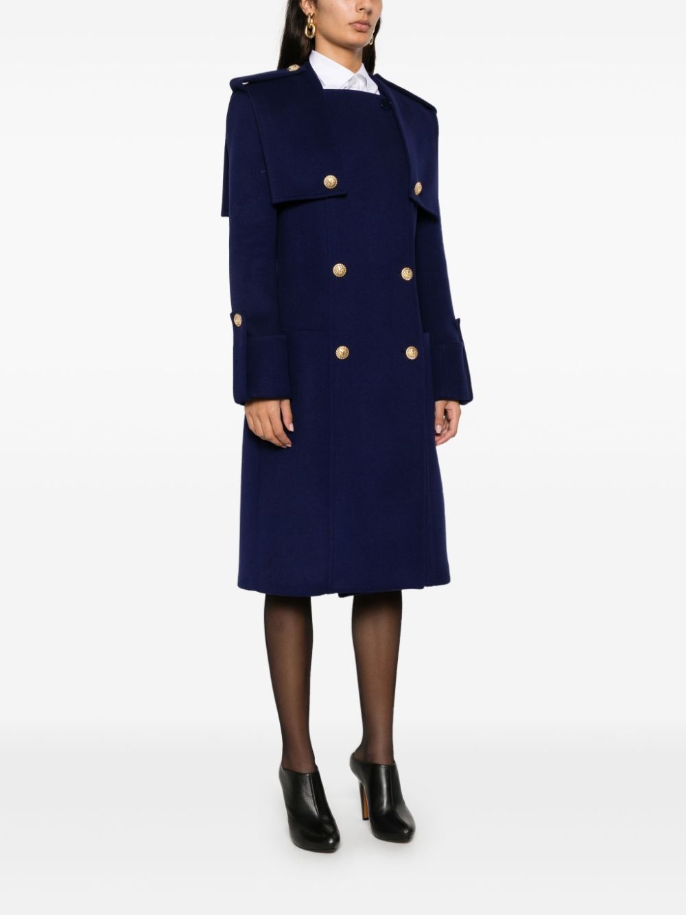 double-breasted military coat - 3