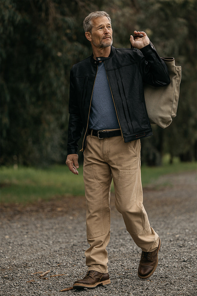 The Double Knee Pants Classic Straight - Sawdust 4