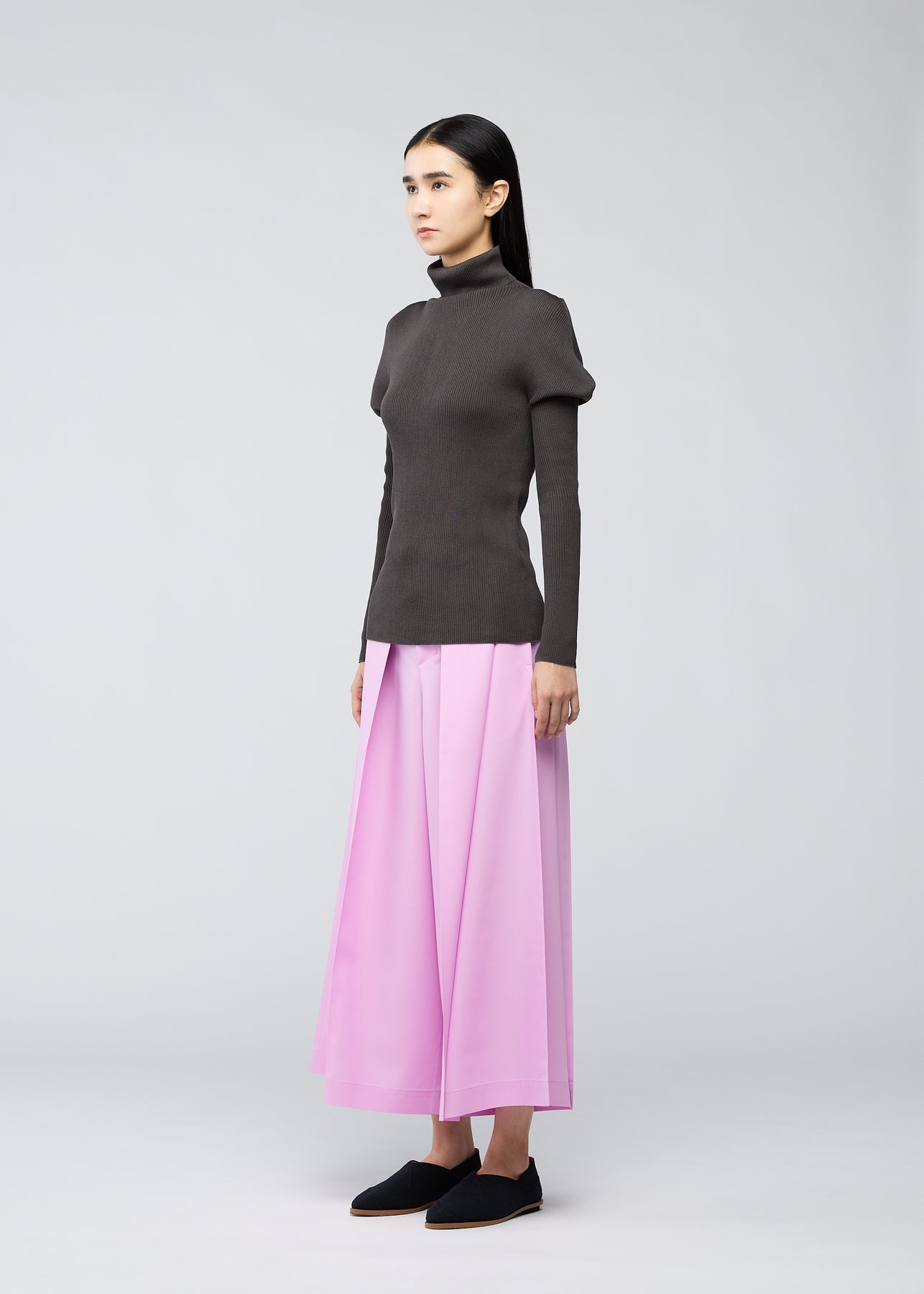 FLAT RIB KNIT BLOUSE - 3