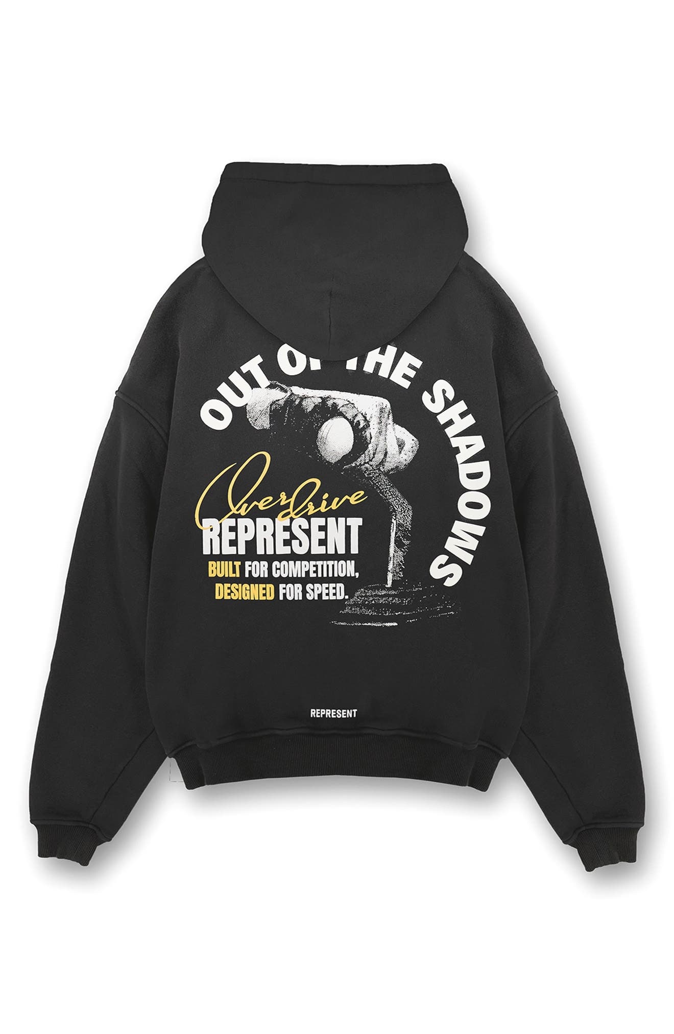 Represent Out of The Shadows Graphic Hoodie in Vintage Black at Nordstrom - 4