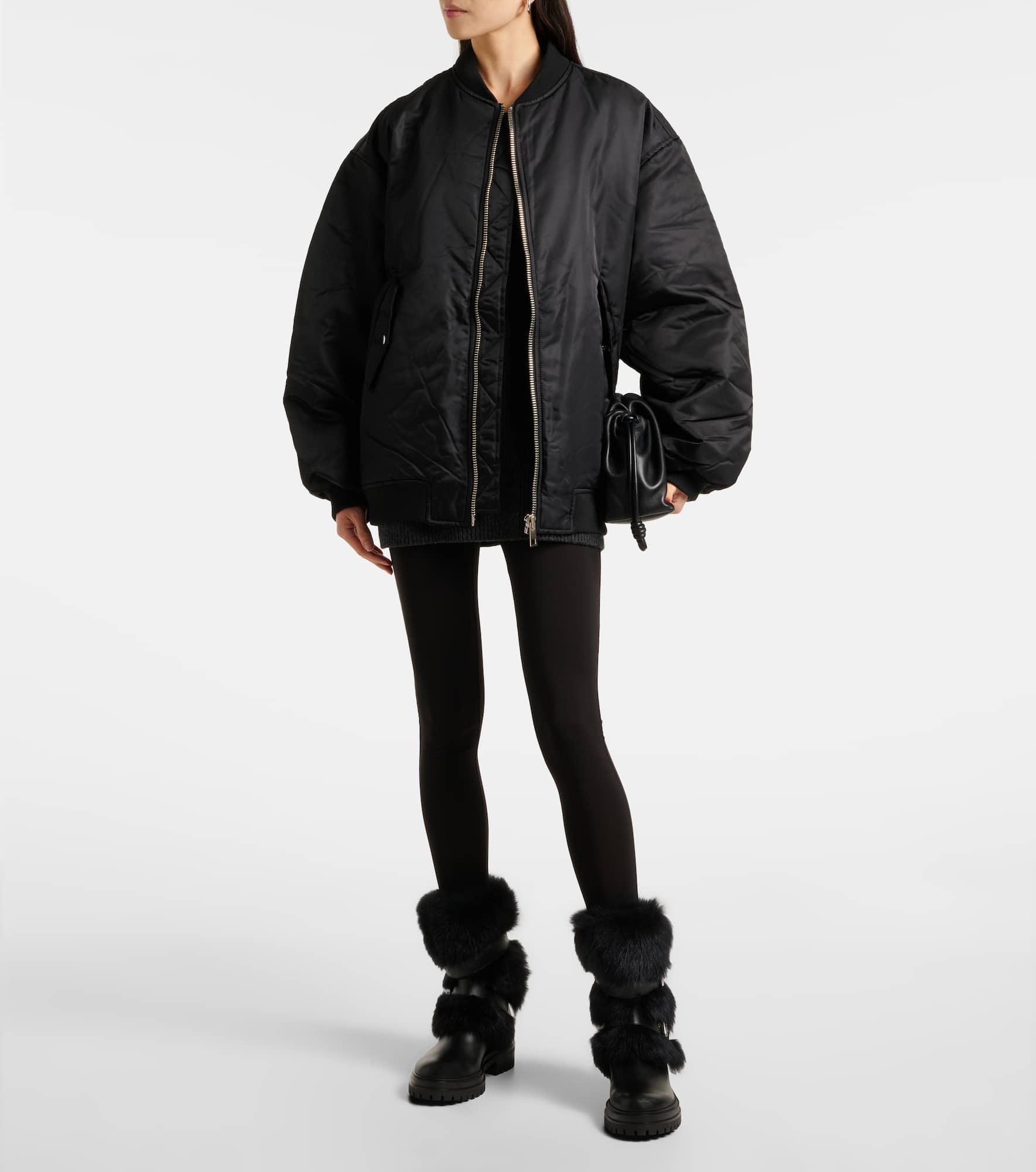 Maverick leather and shearling biker boots - 3