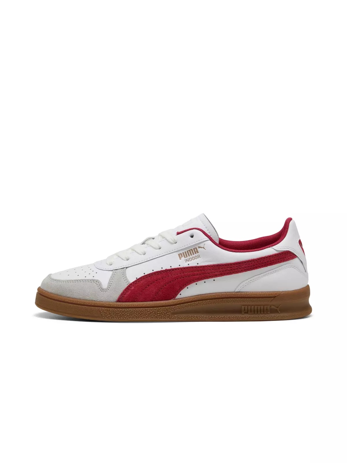 PUMA Indoor "PUMA White/Dark Crimson/Gum" Men's Shoe - 2