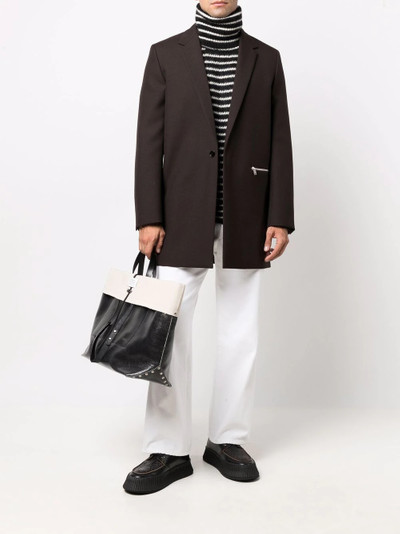 Jil Sander zip-pocket wool coat outlook