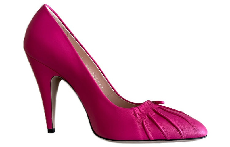 GUCCI (WMNS) Gucci Nappa Bow High Heel Pumps 'Bright Fucsia' 551759-BKO00-5611 outlook