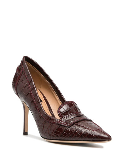 DSQUARED2 croc-effect high-heel loafer pumps outlook