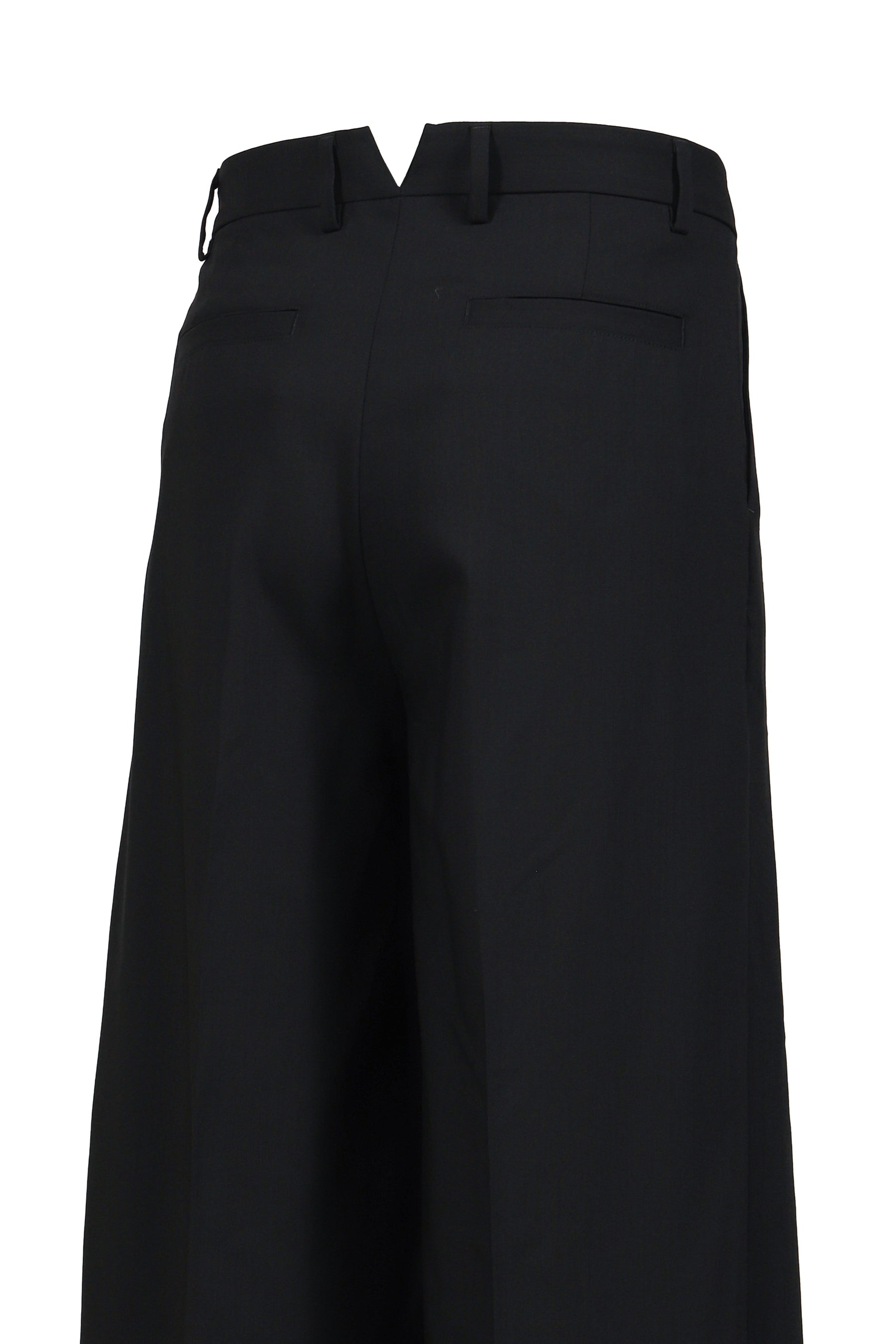 Wide Pleated Trouser / Black - 5