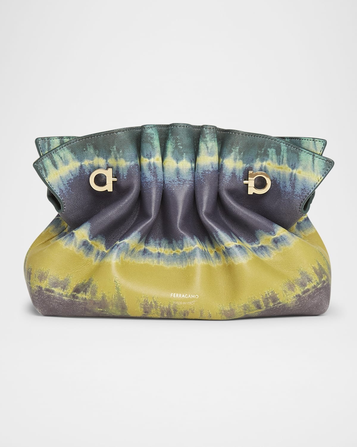 Dumpling Tie Dye Printed Leather Shoulder Bag - 1