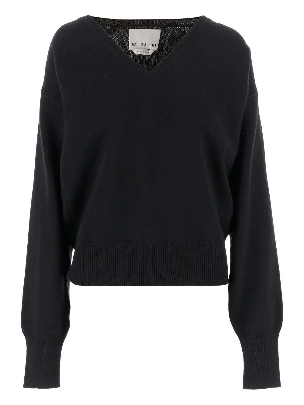 V-neck cashmere sweater - 1