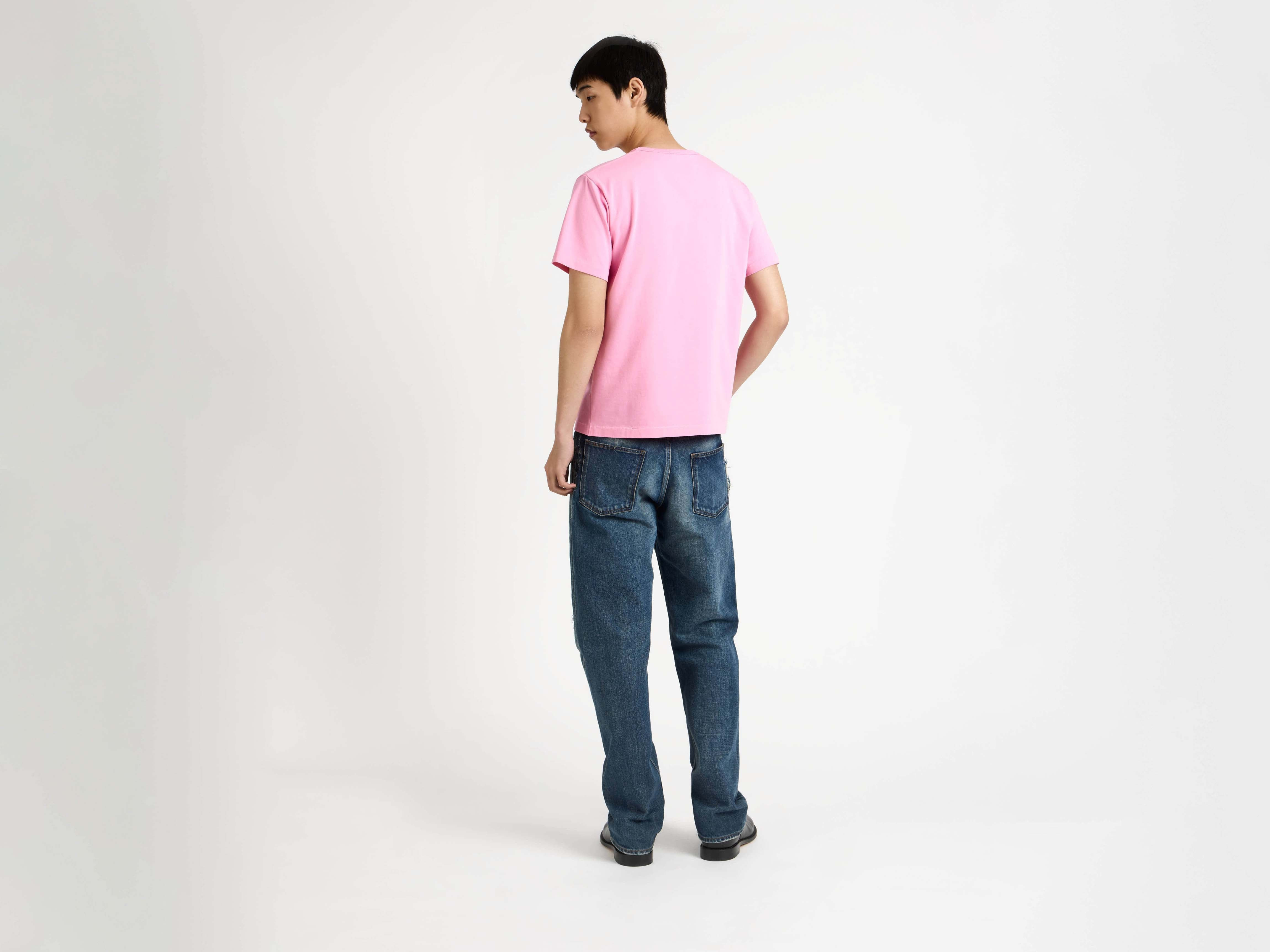STRAIGHT LEG DENIM JEANS IN DARK-BLUE - 3