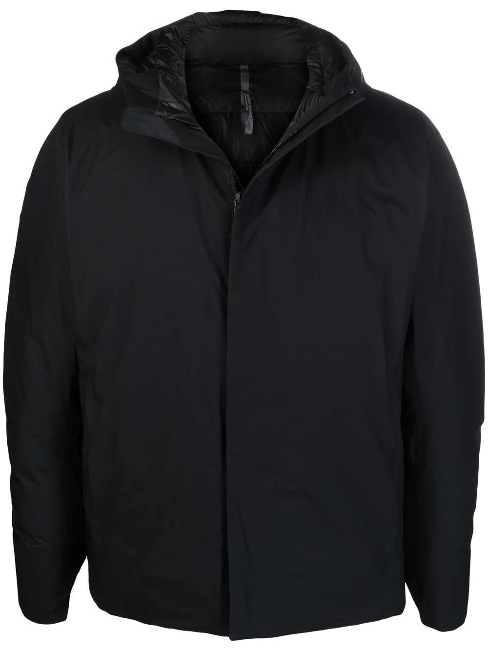 zip-up hooded padded jacket - 1