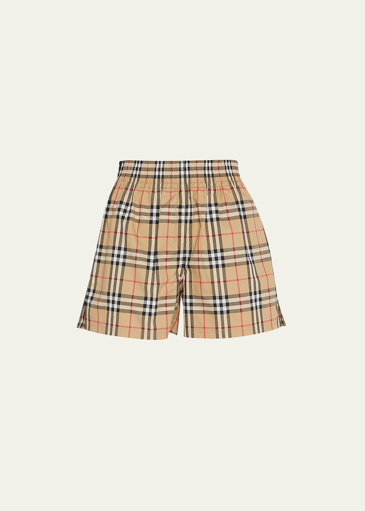 Audrey Side-Stripes Check Shorts - 1