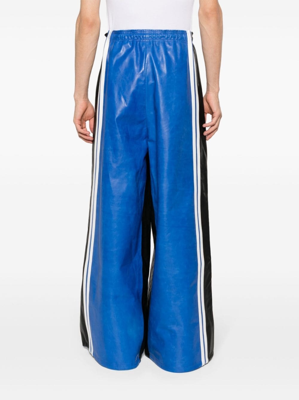 colourblock leather trousers - 5