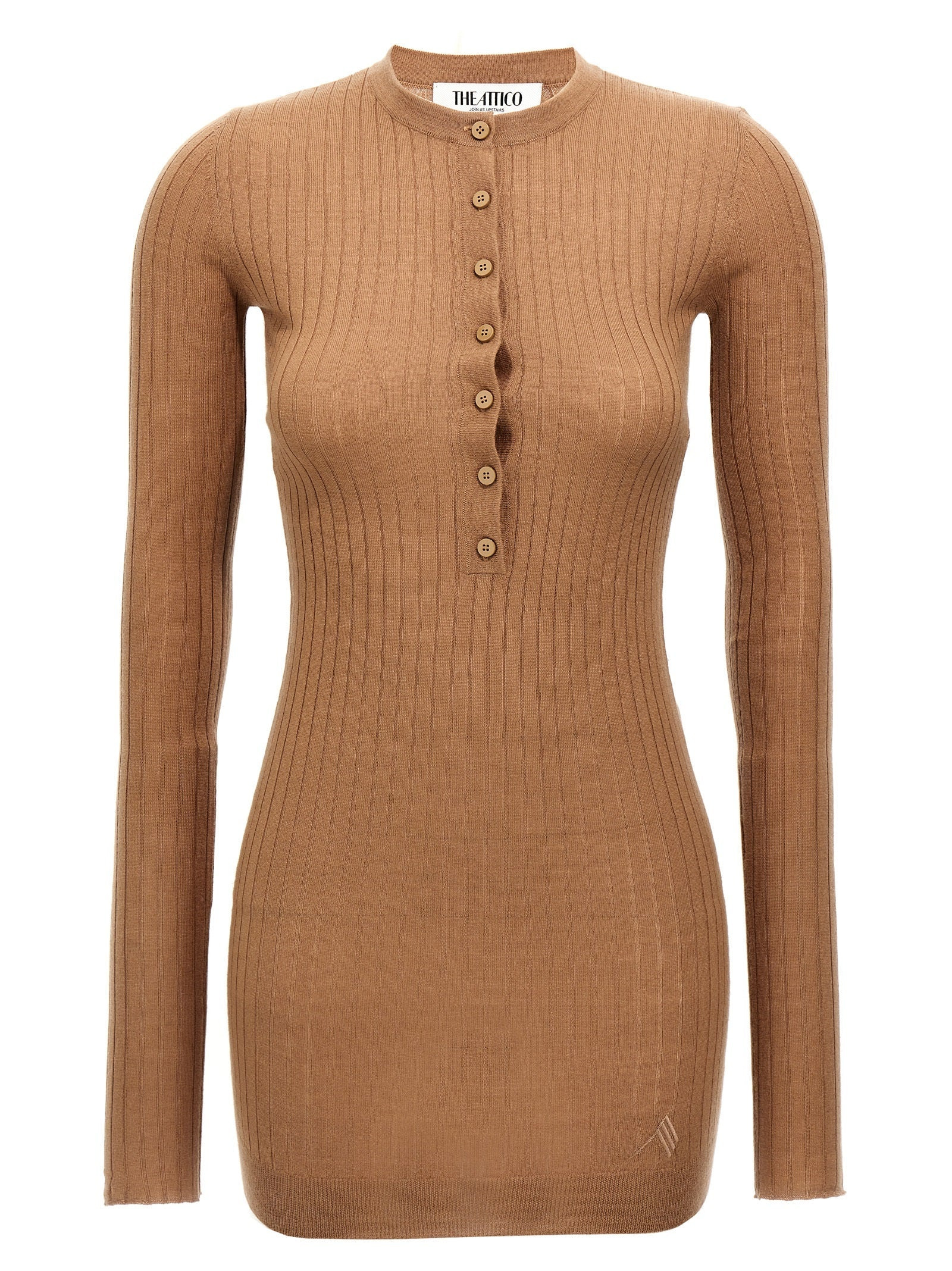 The Attico Women Ribbed Mini Dress - 1