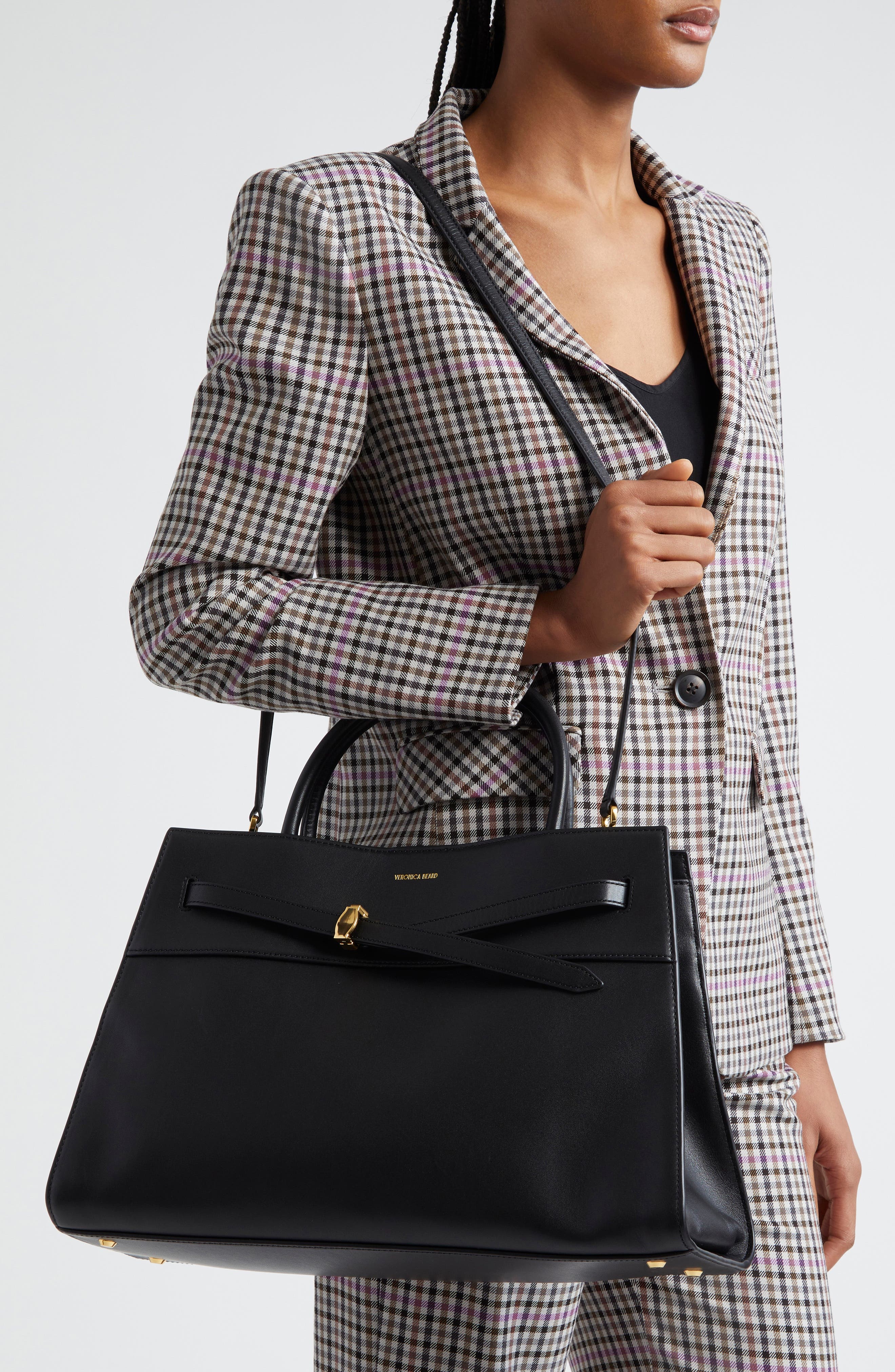 Veronica Beard Large Dash Leather Tote in Black at Nordstrom - 2