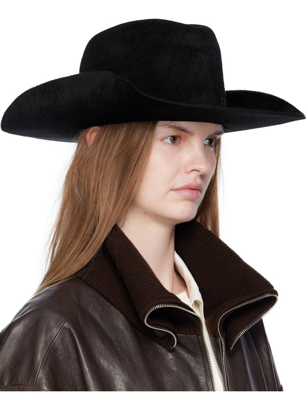 Black 'RB' Monogram Cowboy Fedora - 2