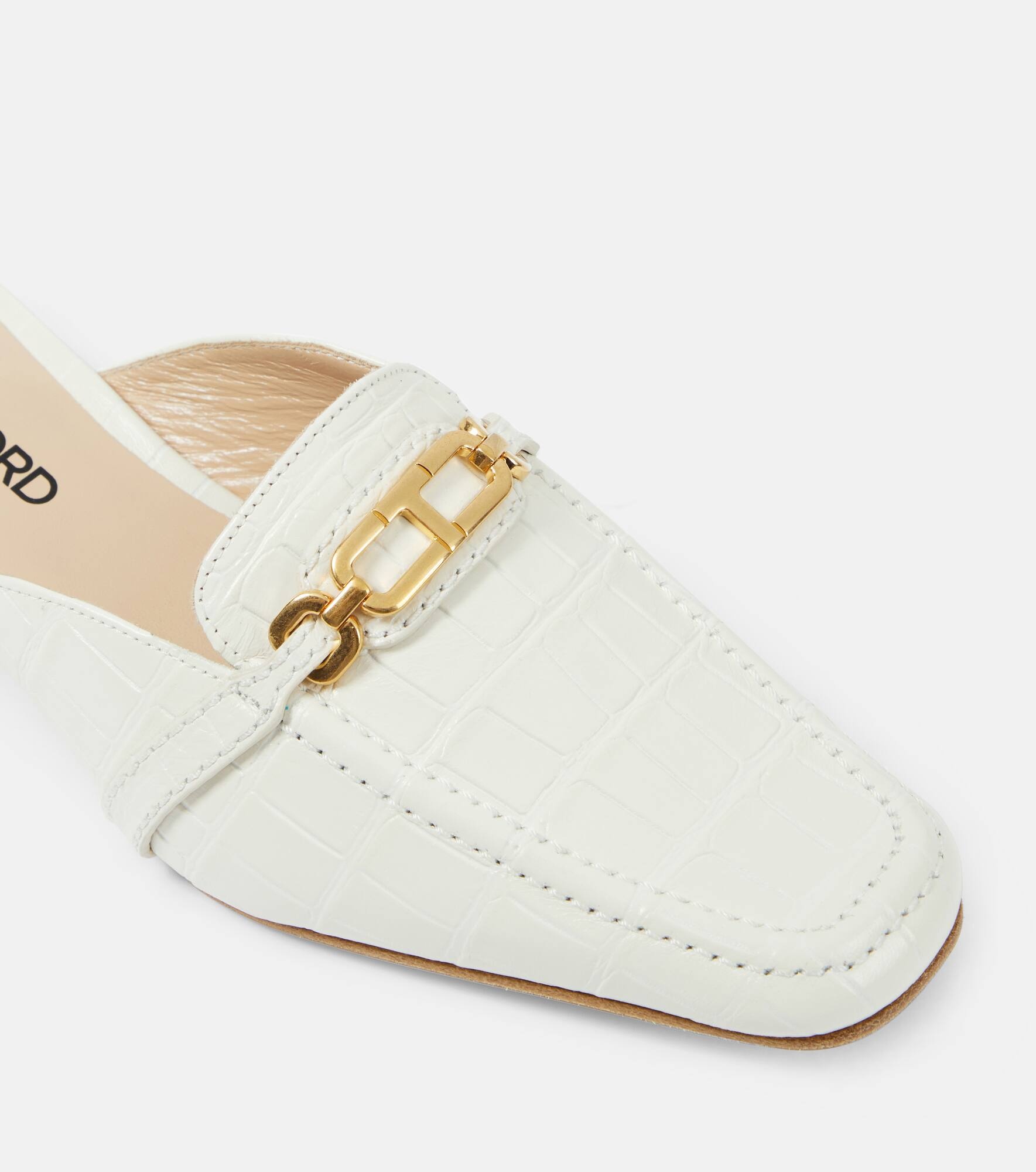 Whitney croc-effect leather mules - 6