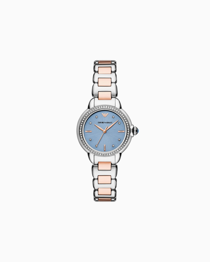 THREE-HAND TWO-TONE STAINLESS STEEL WATCH 1