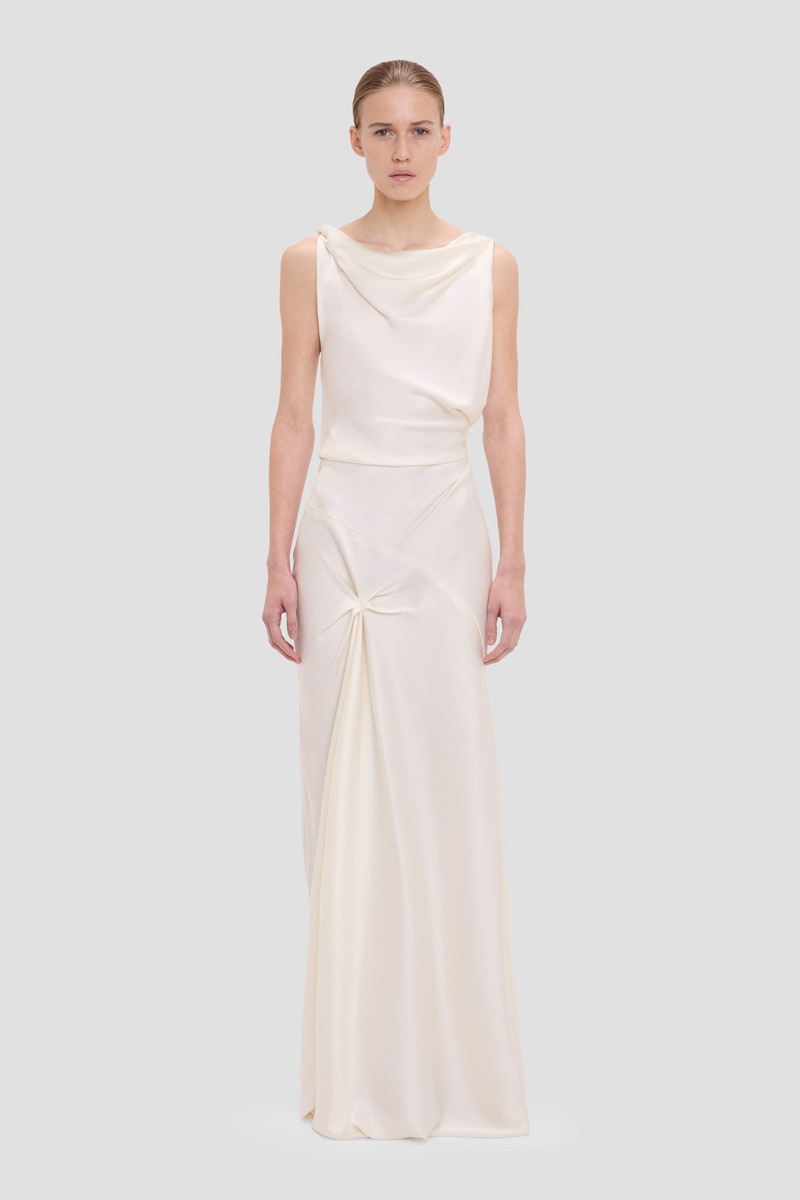Victoria Beckham Posy Gown In Ivory outlook