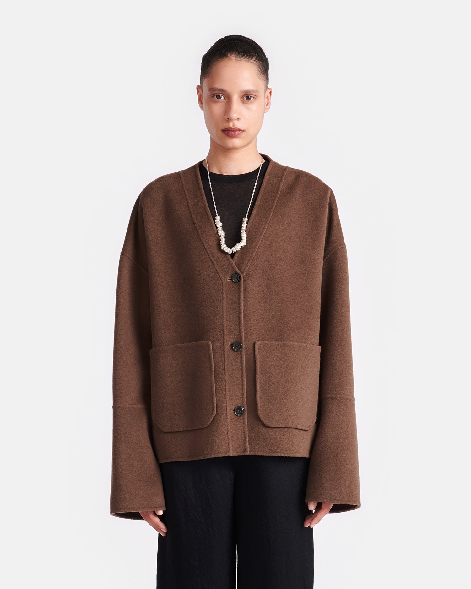 Double Wool And Silk Blend Jacket - 2