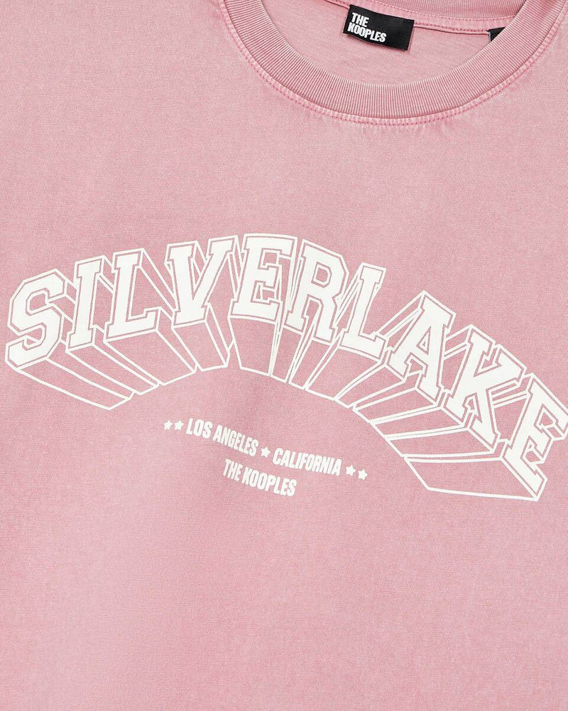 LIGHT PINK T-SHIRT WITH SILVERLAKE SERIGRAPHY 7