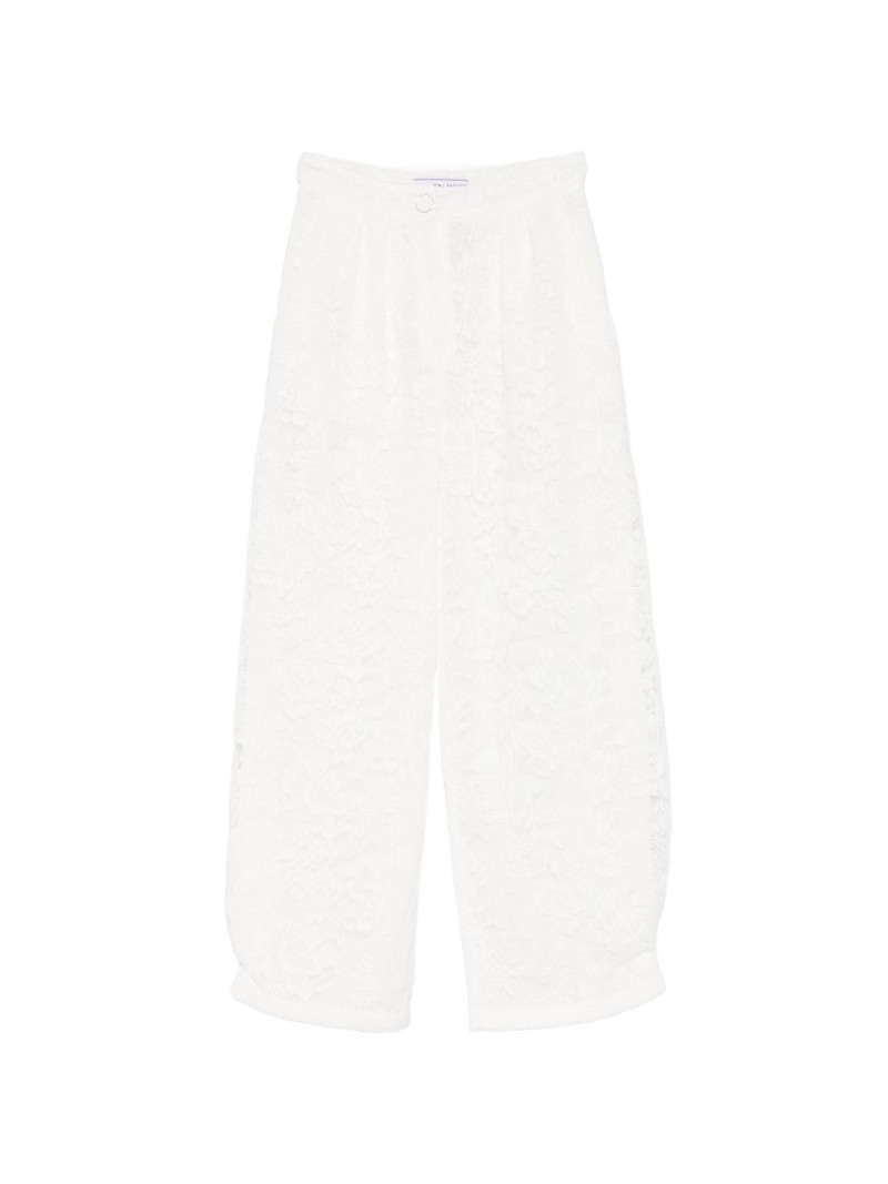 floral-print high-waist trousers 1
