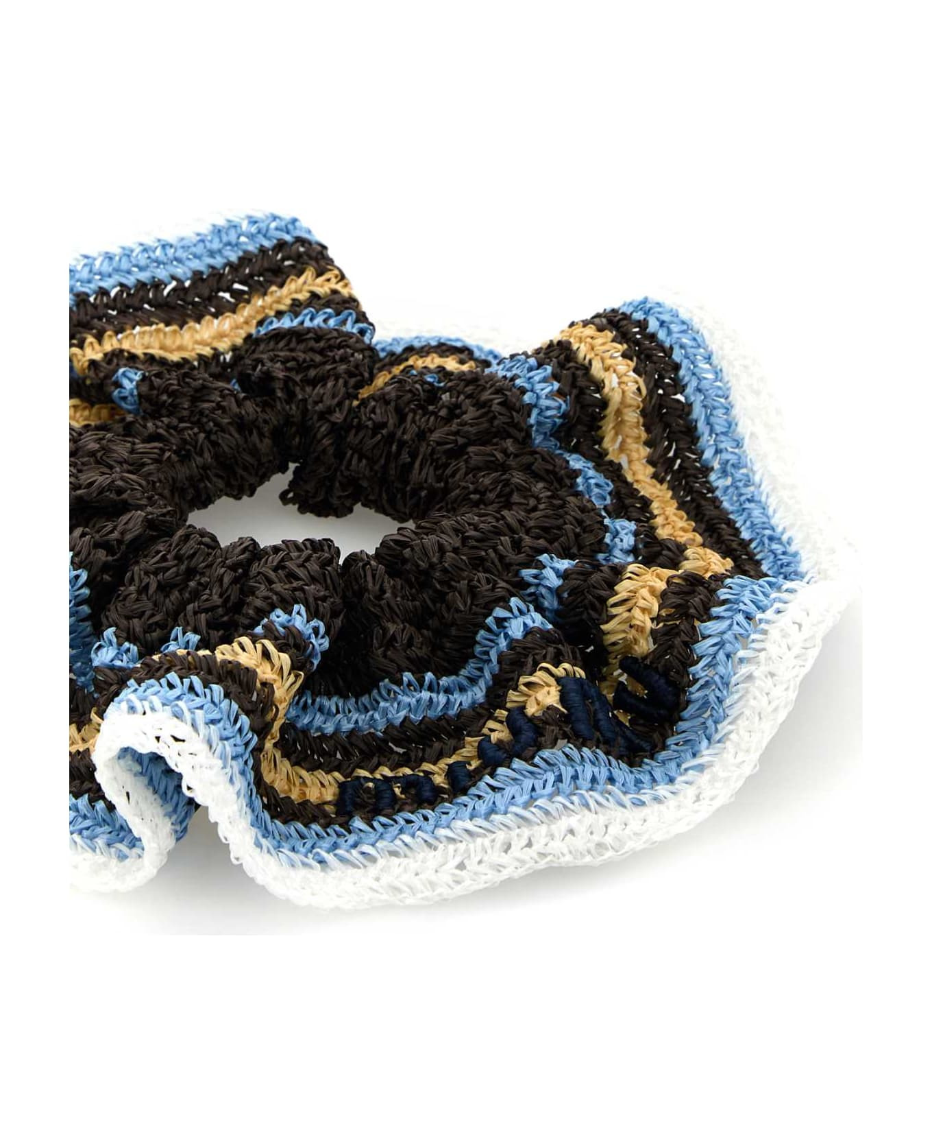 Embroidered Rafia Scrunchie - 2