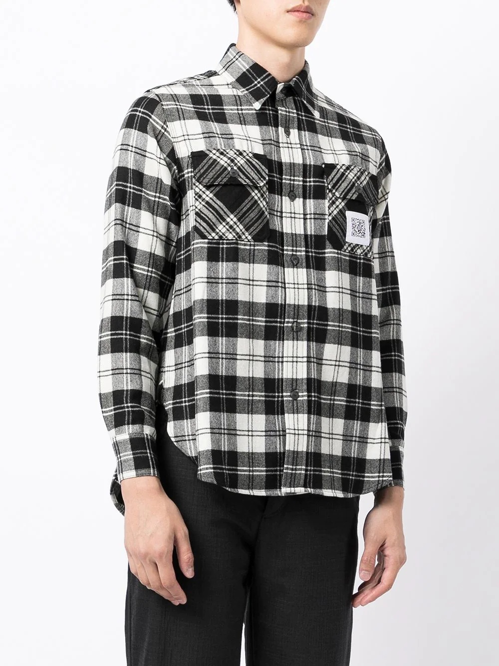 pleated flannel shirt - 3