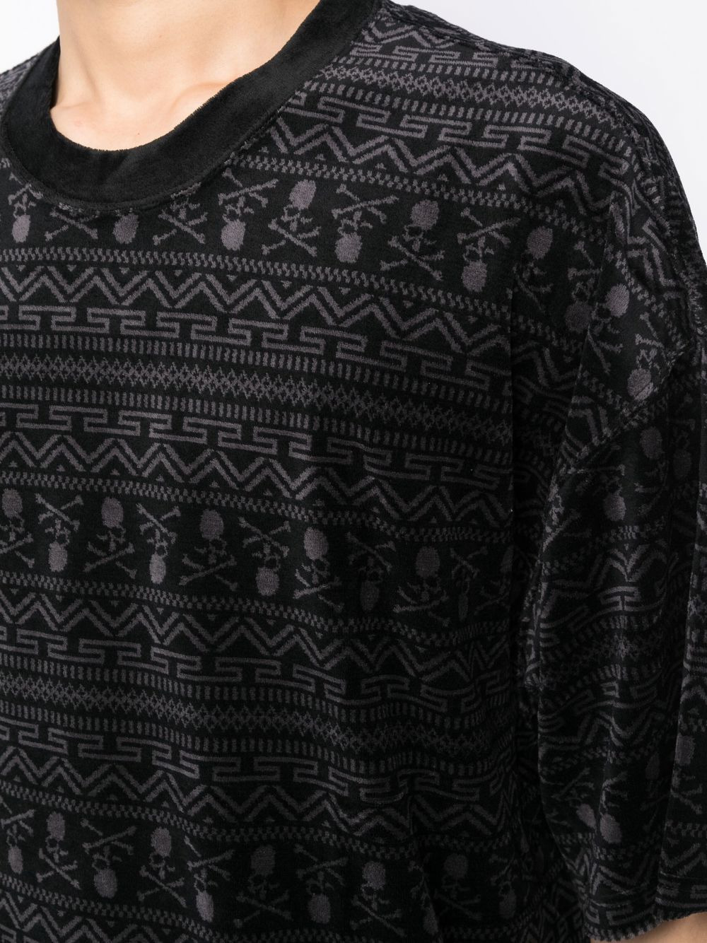 abstract-pattern short-sleeve T-shirt - 5