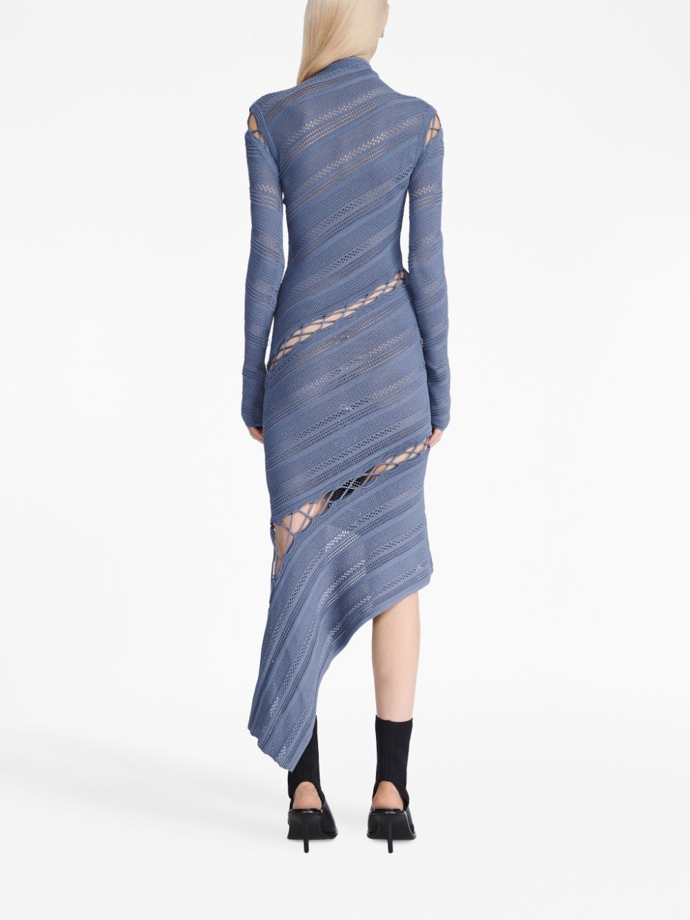 Coiling asymmetric crochet dress - 4