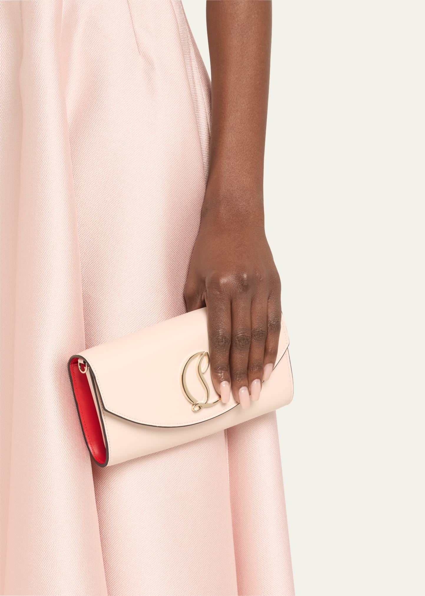 Loubi54 Envelope Flap Leather Wallet on Chain - 2