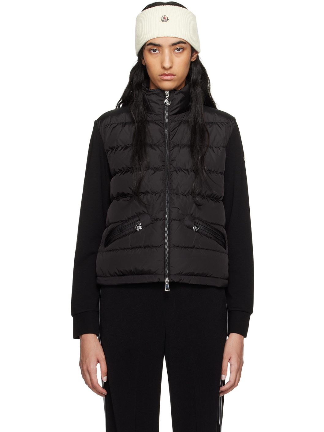 Black Padded Down Jacket - 1