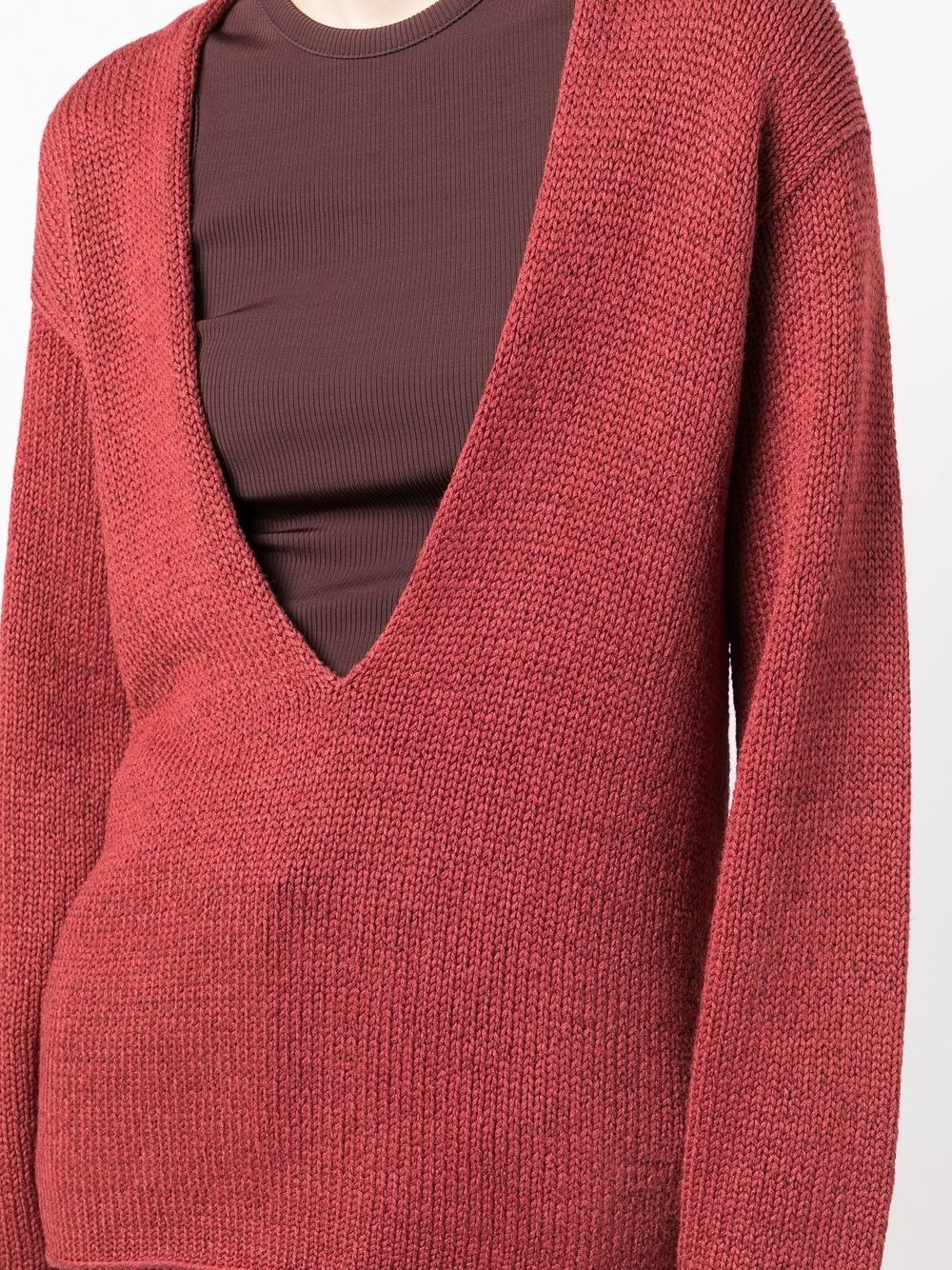 Hermès Spring 2000 Martin Margiela Jane Birkin Burgundy Silk Vareuse Knit Sweater S - 13