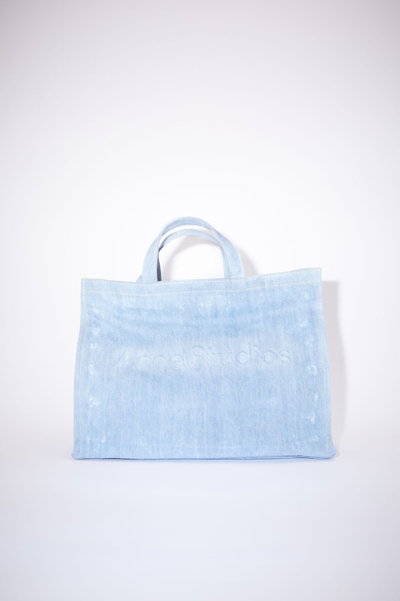 Logo shoulder tote bag - Light blue 1