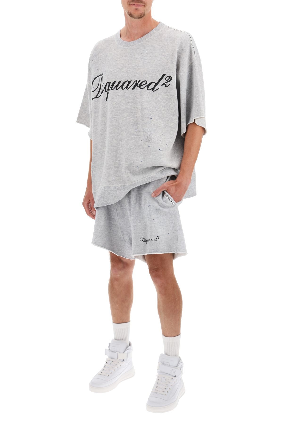 SLOGAN SLOUCH SHORT SLEEVE SWEATSHIRT - 2