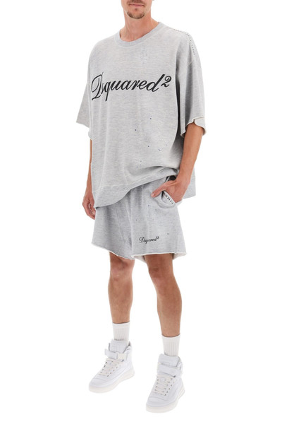 DSQUARED2 SLOGAN SLOUCH SHORT SLEEVE SWEATSHIRT outlook