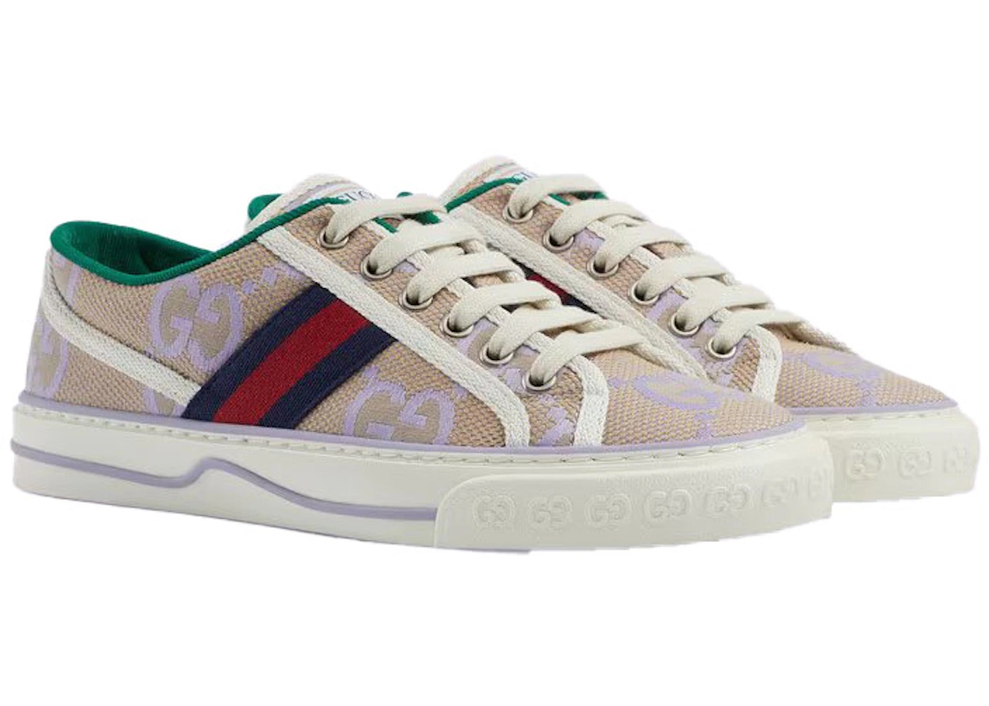 Gucci Jumbo GG Tennis 1977 Beige Lilac Canvas - 2