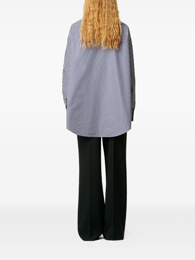 striped-pattern bandana-collar shirt 5
