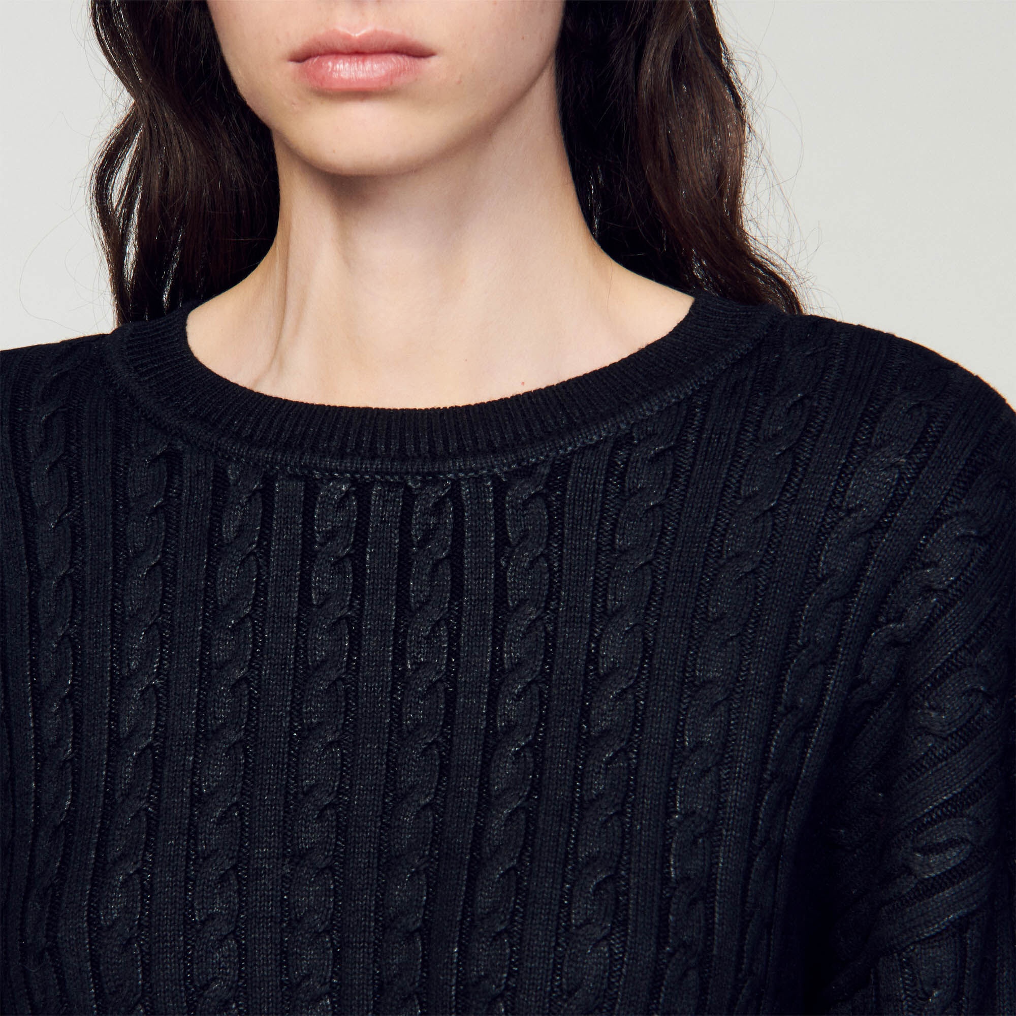 CROPPED KNIT SWEATER - 4