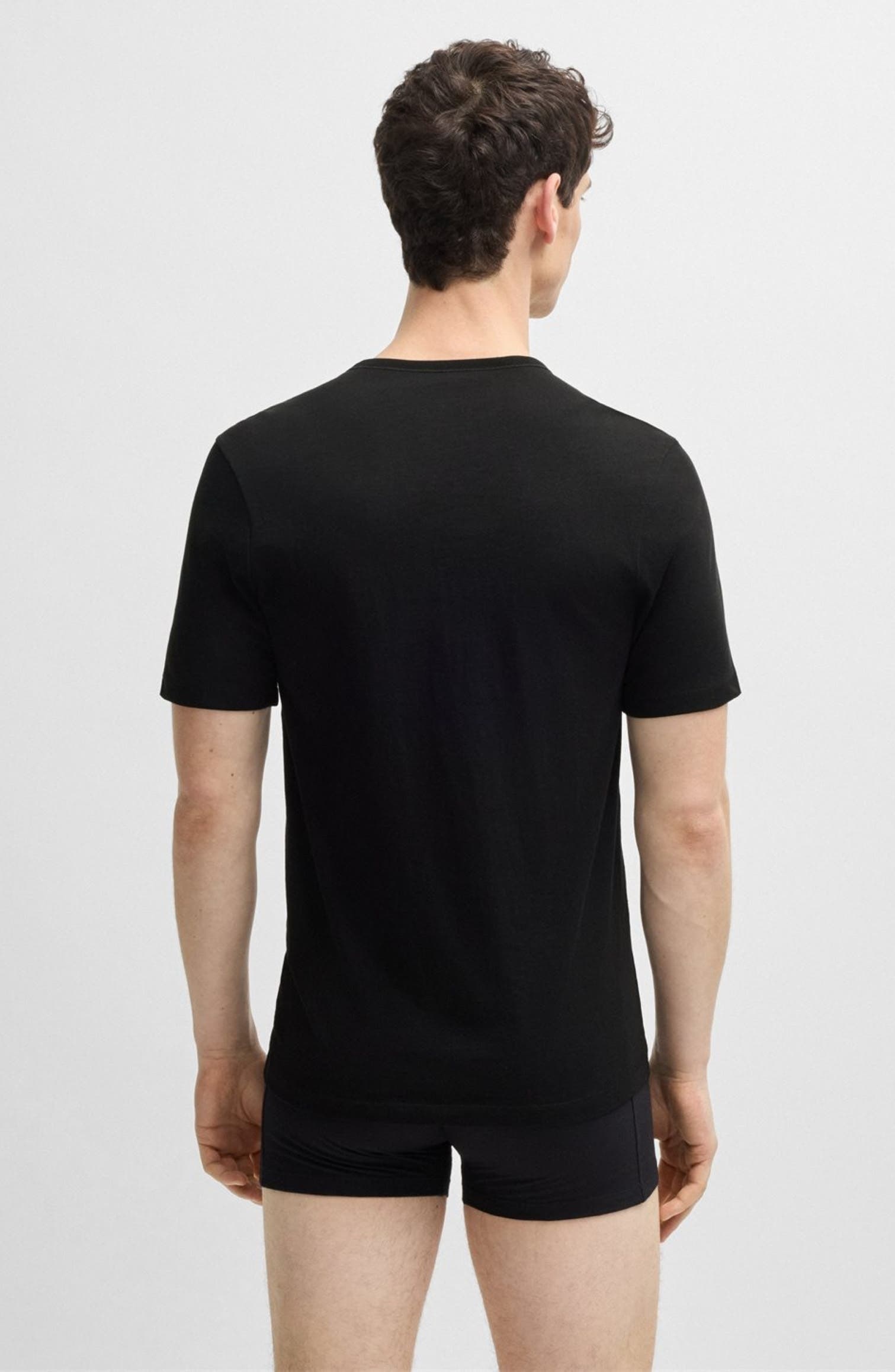 BOSS Men's 3-Packs Cotton Crewneck T-Shirts in Black at Nordstrom - 8